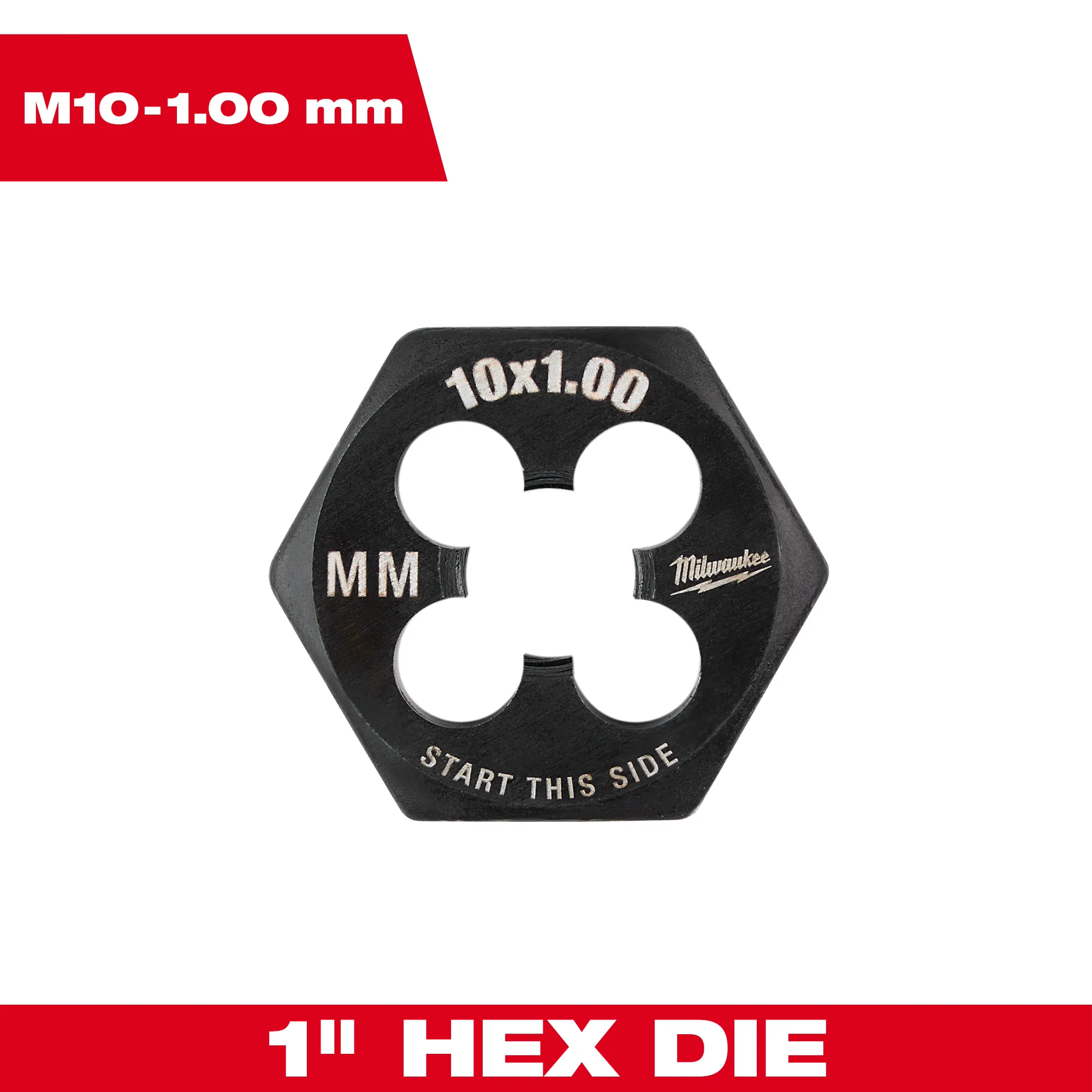 M10-1.00 mm 1-Inch Hex Threading Die