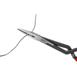 The straight nose 13" long reach pliers holding a wire