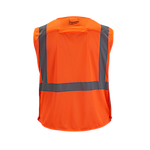 48-73-5125, 48-73-5126, 48-73-5127, 48-73-5128 - Class 2 Breakaway High Visibility Orange Mesh Safety Vest - L/XL