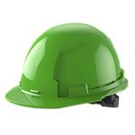 Image of the Milwaukee BOLT Green Front Brim Hard Hat w/6pt Ratcheting Suspension (USA) - Type 1, Class E