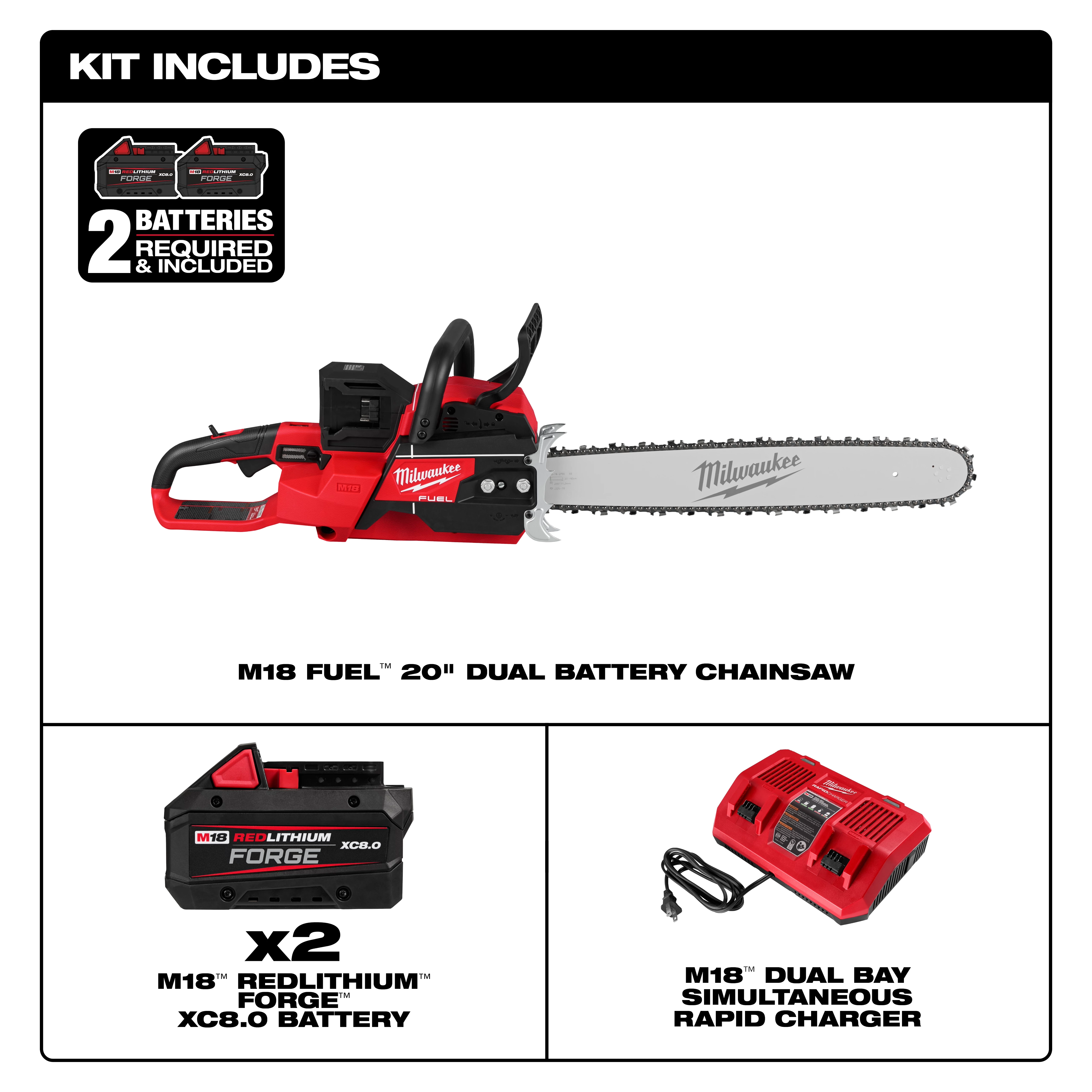 M18 FUEL™ 20 Dual Battery Chainsaw