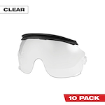 Image of the Milwaukee 10PK Gasketed Clear Eye Visor Replacement Lenses