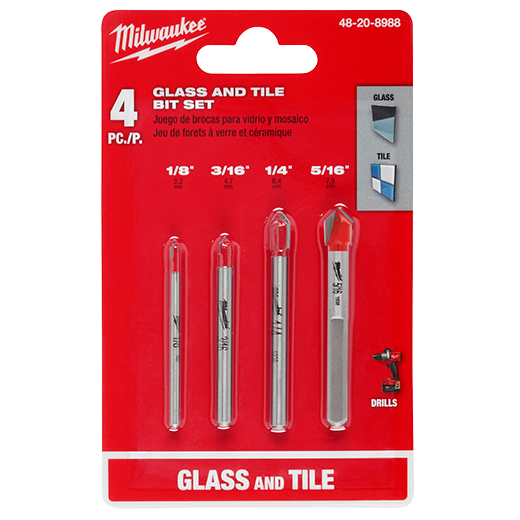 48-20-8988 - Glass and Tile Bit, 4pc. set