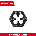 M8-1.00 mm 1-Inch Hex Threading Die