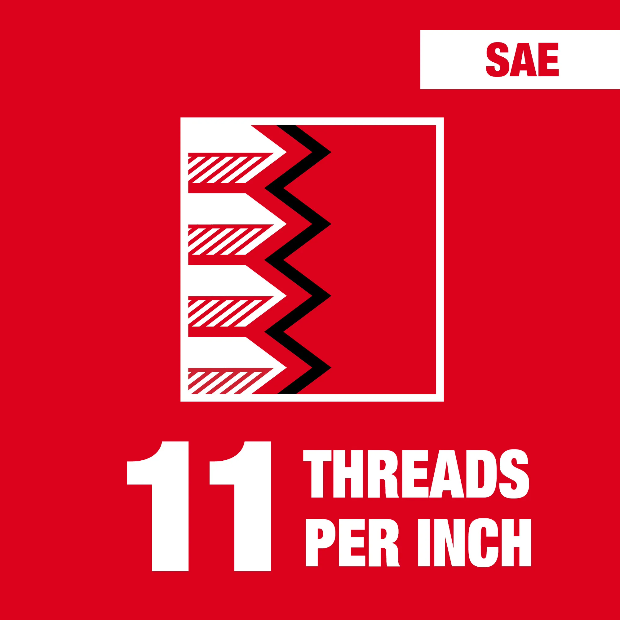 11 threads per inch