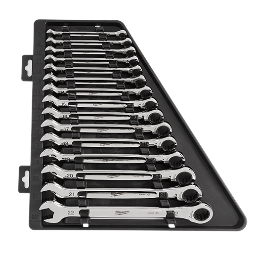 48-22-9516 - 15 pc. Metric Ratcheting Combination Wrench Set