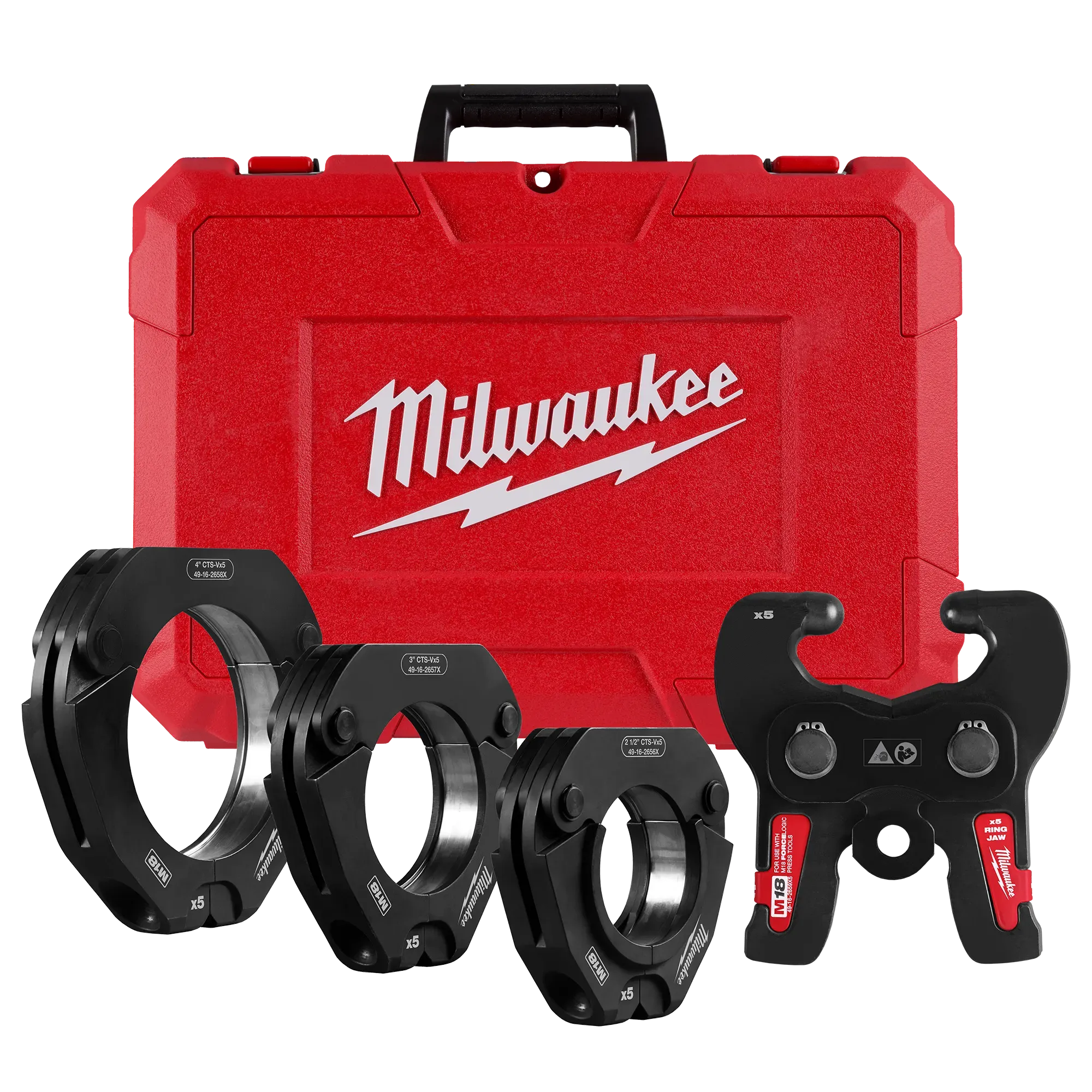 Image of the Milwaukee 2-1/2" - 4" CTS-V Pivoting Press Ring Kit