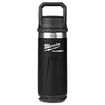 Image of the Milwaukee PACKOUT 18oz Insulated Bottle with Chug Lid in black