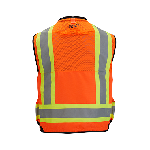 48-73-5165, 48-73-5166, 48-73-5167, 48-73-5168 - Class 2 Surveyor's High Visibility Orange Safety Vest - L/XL