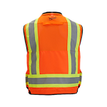 48-73-5165, 48-73-5166, 48-73-5167, 48-73-5168 - Class 2 Surveyor's High Visibility Orange Safety Vest - L/XL