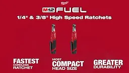 2566 M12 FUEL 1-4in 3-8in High Speed Ratchets