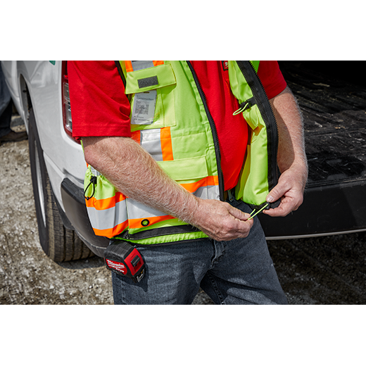 48-73-5161, 48-73-5162, 48-73-5163, 48-73-5164 - Class 2 Surveyor's High Visibility Yellow Safety Vest - L/XL