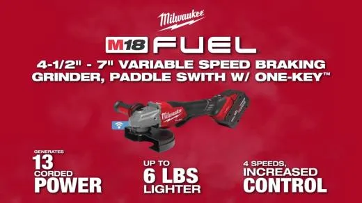 Milwaukee M18 FUEL 4-1-2 -7 Variable Speed Braking Grinder