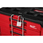 The PACKOUT 4-Drawer Tool Box secured