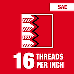 16 threads per inch