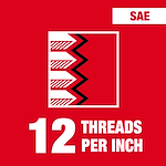 12 threads per inch