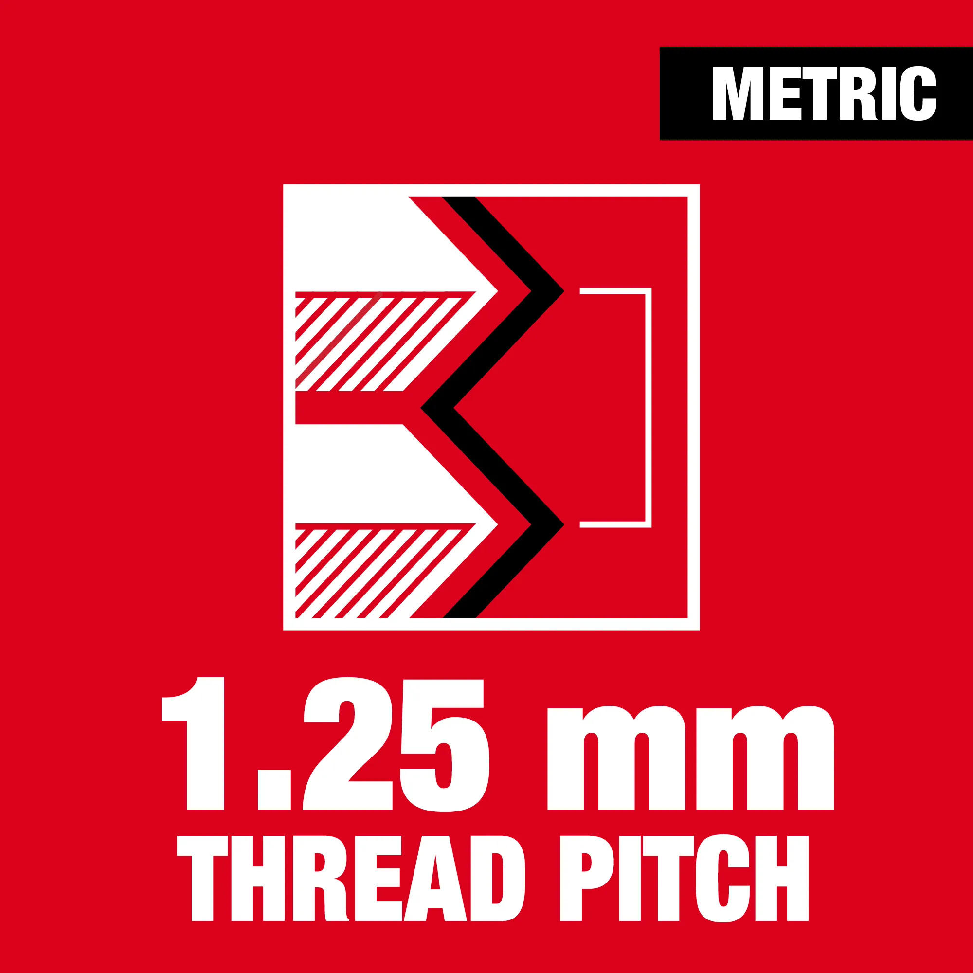 1.25 mm thread pitch