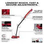 Walkaround image of the Milwaukee M18 Magnetic Extendable Boom Light highlighting its USPs