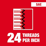 24 threads per inch