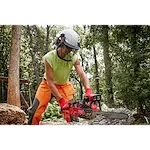 Worker wearing the BOLT Full Face Shield Metal Mesh for protection from debris