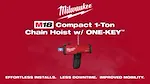 M18 Compact 1-Ton Chain Hoist w ONE-KEY