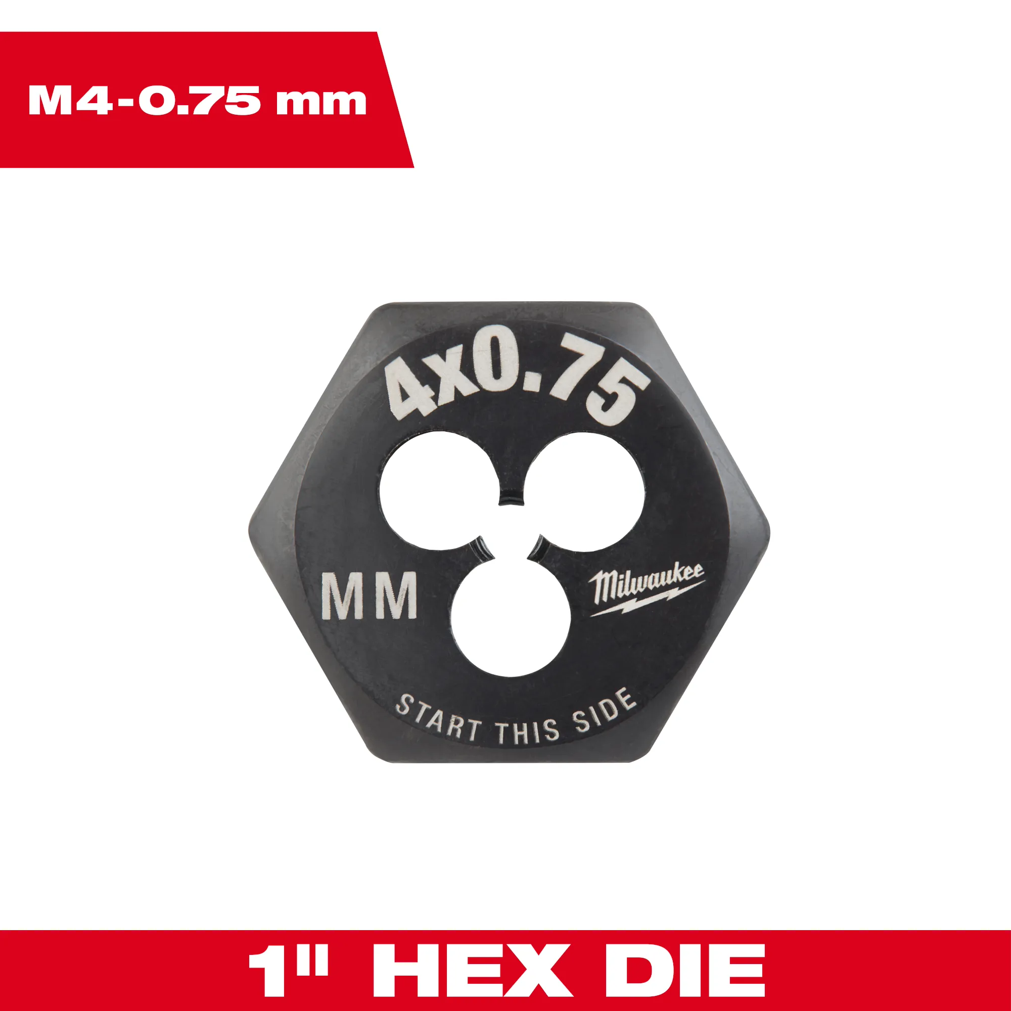 M4-0.75 mm 1-Inch Hex Die