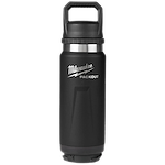 Image of the Milwaukee PACKOUT 24oz Insulated Bottle with Chug Lid in black