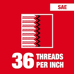 36 threads per inch