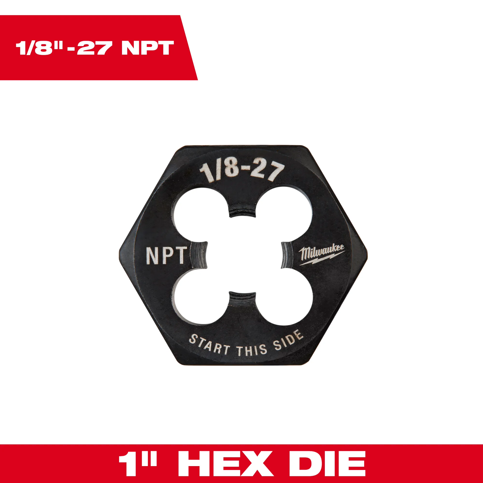 1/8"-27 NPT 1-Inch Hex Threading Die