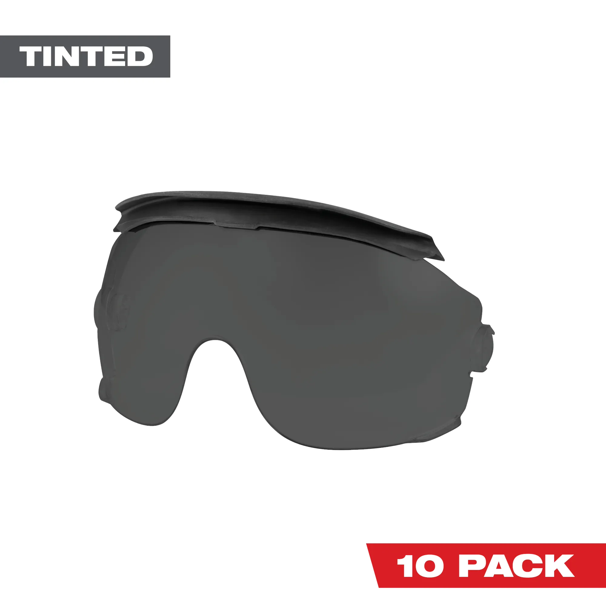 Image of the Milwaukee 10PK Gasketed Tinted Eye Visor Replacement Lenses