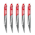 48-00-5542, 48-00-5342, 48-00-5242 - 9" 6 TPI THE WRECKER™ with Carbide Teeth SAWZALL® Blade 5PK