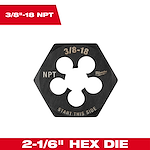 1/4"-18 NPT 1-7/16" Hex Threading Die