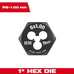 M6-1.00 mm 1-Inch Hex Die