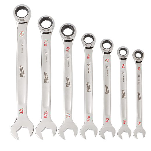 48-22-9406 - 7 pc. SAE Ratcheting Combination Wrench Set