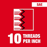 10 threads per inch