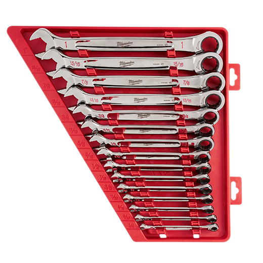 48-22-9416 - 15 pc. SAE Ratcheting Combination Wrench Set