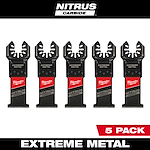 5 of the NITRUS CARBIDE™ Extreme Metal Universal Fit OPEN-LOK™ Multi-Tool Blades