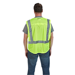 48-73-5022 safety personal safety PPE personal protective equipment on model - High Visibility Yellow Safety Vest - L/XL