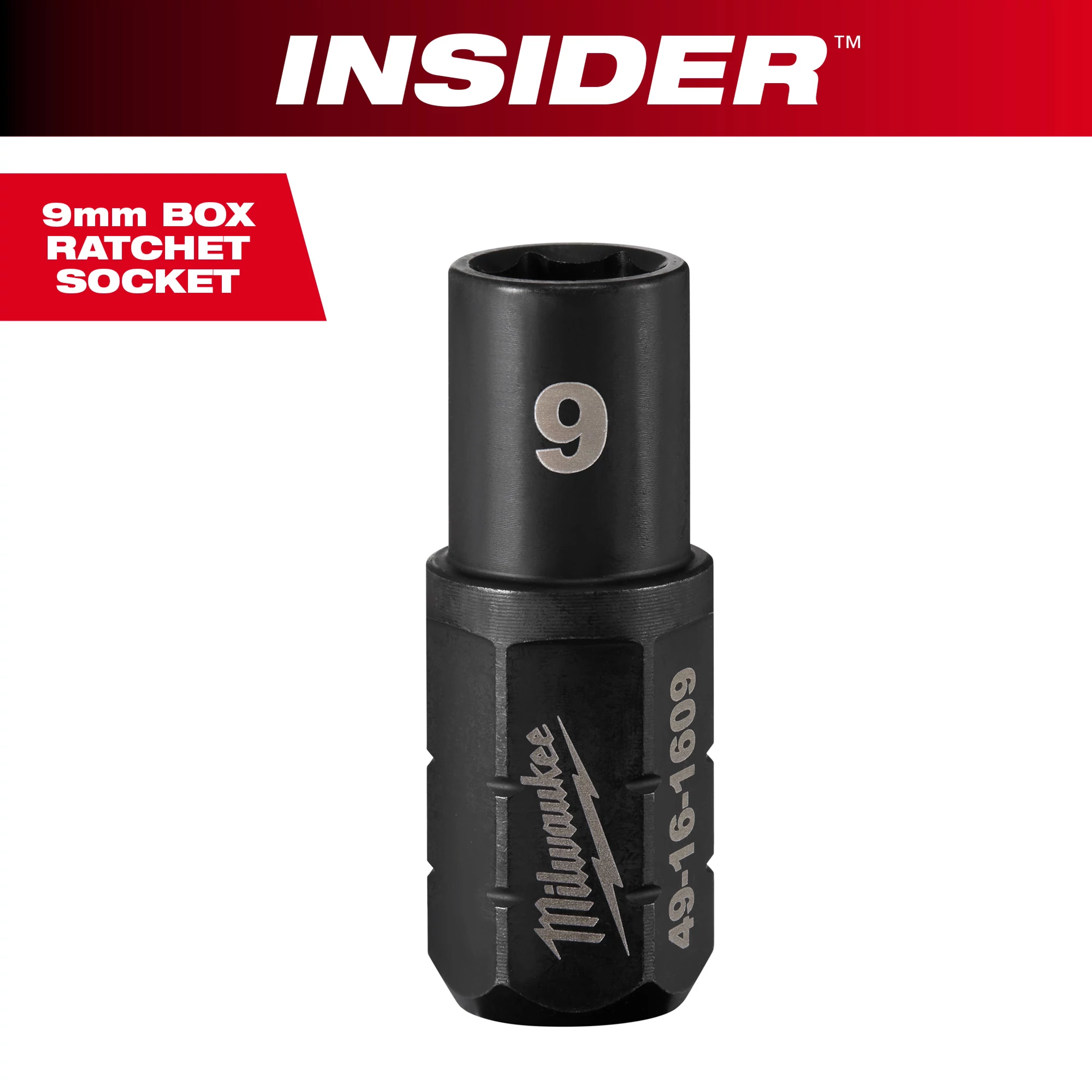 INSIDER™ Box Ratchet Socket 6 Point 9mm