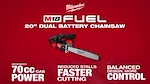 Milwaukee M18 FUEL 20 Dual Battery Chainsaw