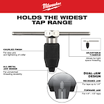 Holds the widest tap range