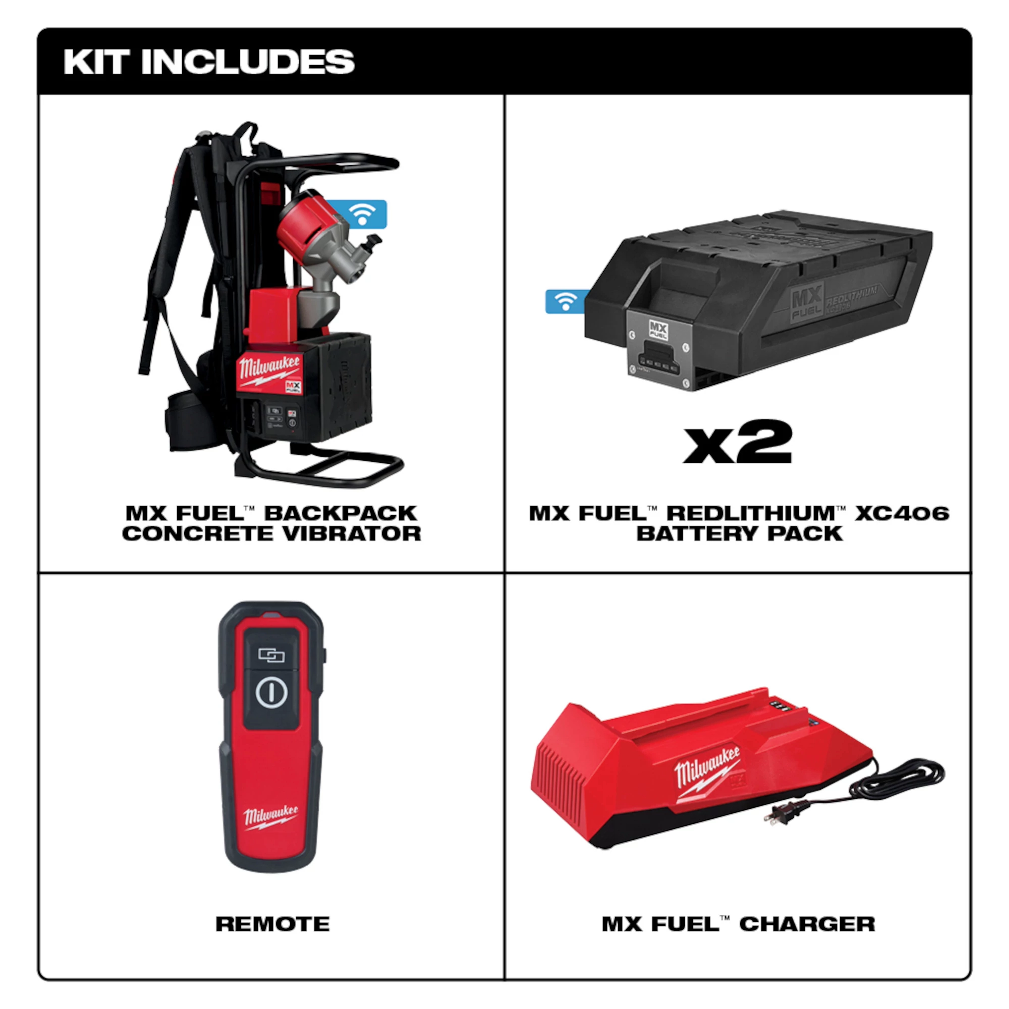 MX FUEL™ Backpack Concrete Vibrator Kit