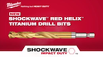 Shockwave Red Helix Titanium Drill Bits