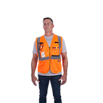 48-73-5115, 48-73-5116, 48-73-5117, 48-73-5118 - Class 2 High Visibility Orange Mesh Safety Vest - L/XL