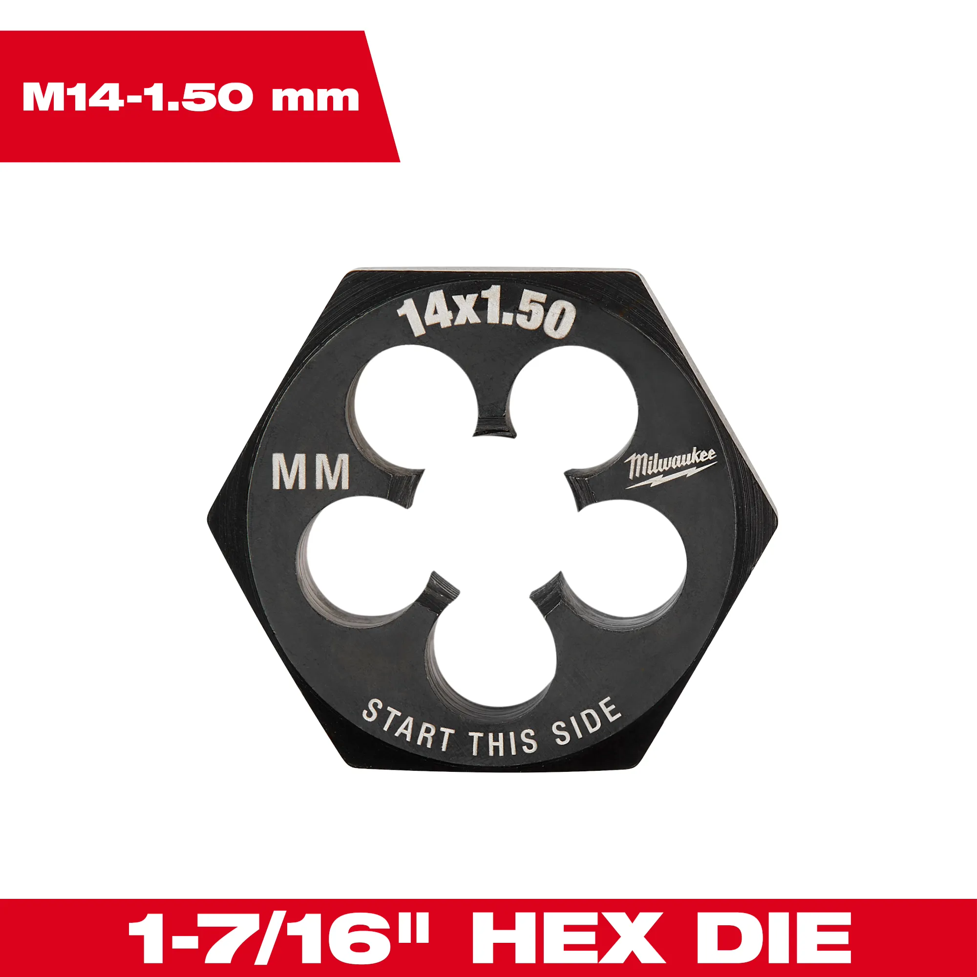 M14-1.50 mm 1-7/16" Hex Threading Die