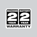 2 Year Machine, 2 Year Battery Warranty