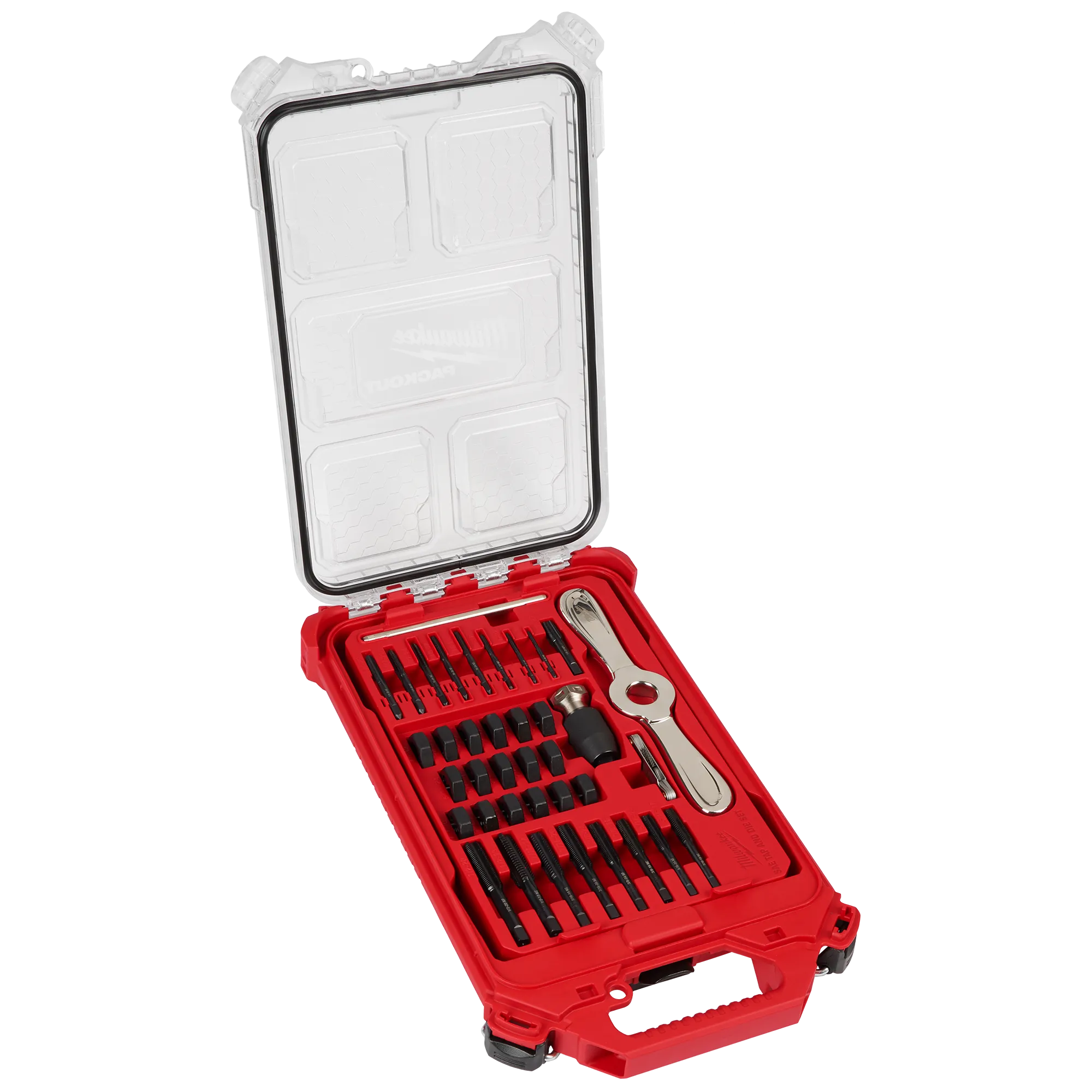 SAE Tap & Die PACKOUT™ Set w/ Hex-LOK™ 2-in-1 Handle - 38PC