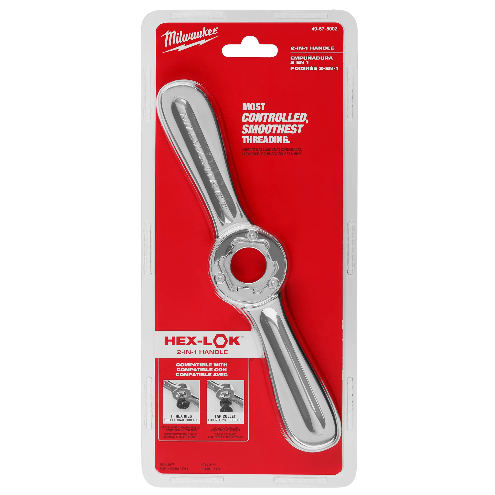 Hex-LOK™ 2-in-1 Tap and Die Threading Handle​ in its packaging