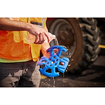 Image of a worker pouring water over the Milwaukee BOLT Safety Helmet Cooling Liner