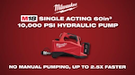 Milwaukee M18 Single Acting 60in3 10000 PSI Pump